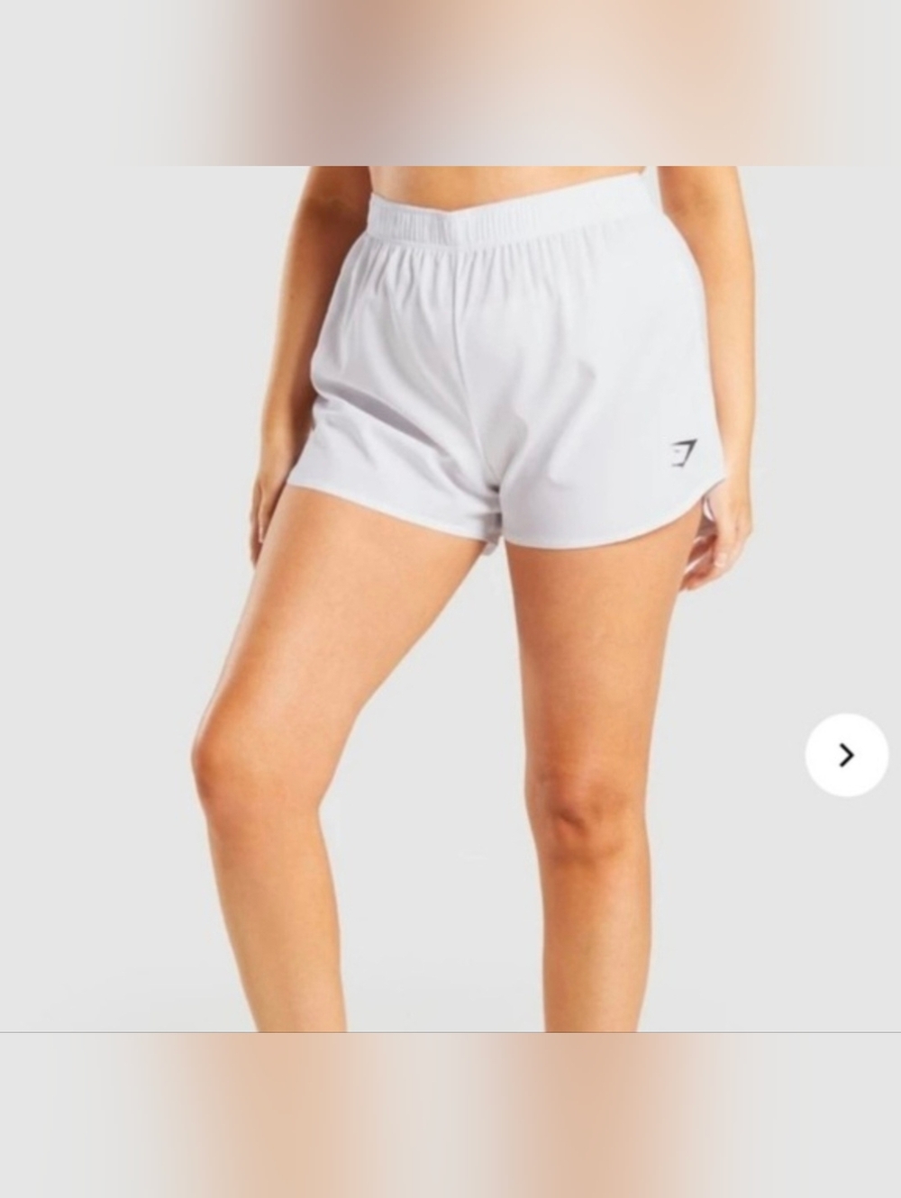 Gymshark White Athletic Training Shorts Size S